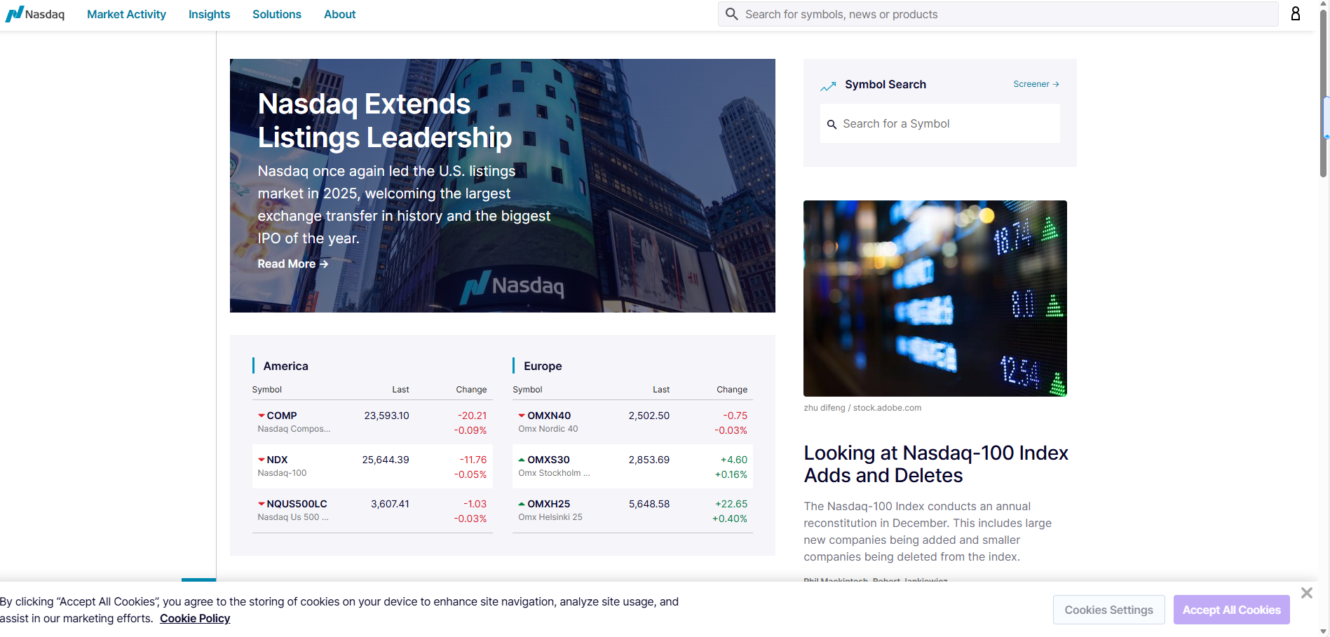纳斯达克交易所（NASDAQ）